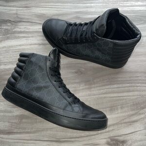 $990 Gucci GG Supreme High Black Size 9.5 Men’s (Gucci 8.5)